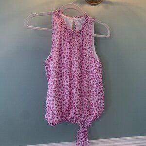 Sienna Sky Cute Floral Top with side tie size XS